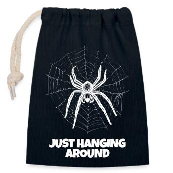 Just Hanging Around - Closable cotton gift bag (14x20cm) - navy - Front