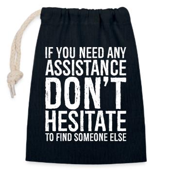 If you need any assistance don t hesitate to find - Closable cotton gift bag (14x20cm) - navy - Front