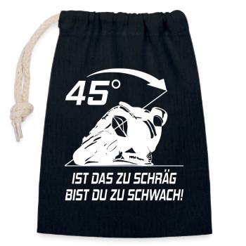 Motorcycle Knee Loops Hangover Biker Men Woman - Closable cotton gift bag (14x20cm) - navy - Front