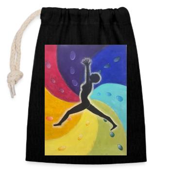 Éveil Lumineux Collection Energies et Chakras - Closable cotton gift bag (14x20cm) - black - Front