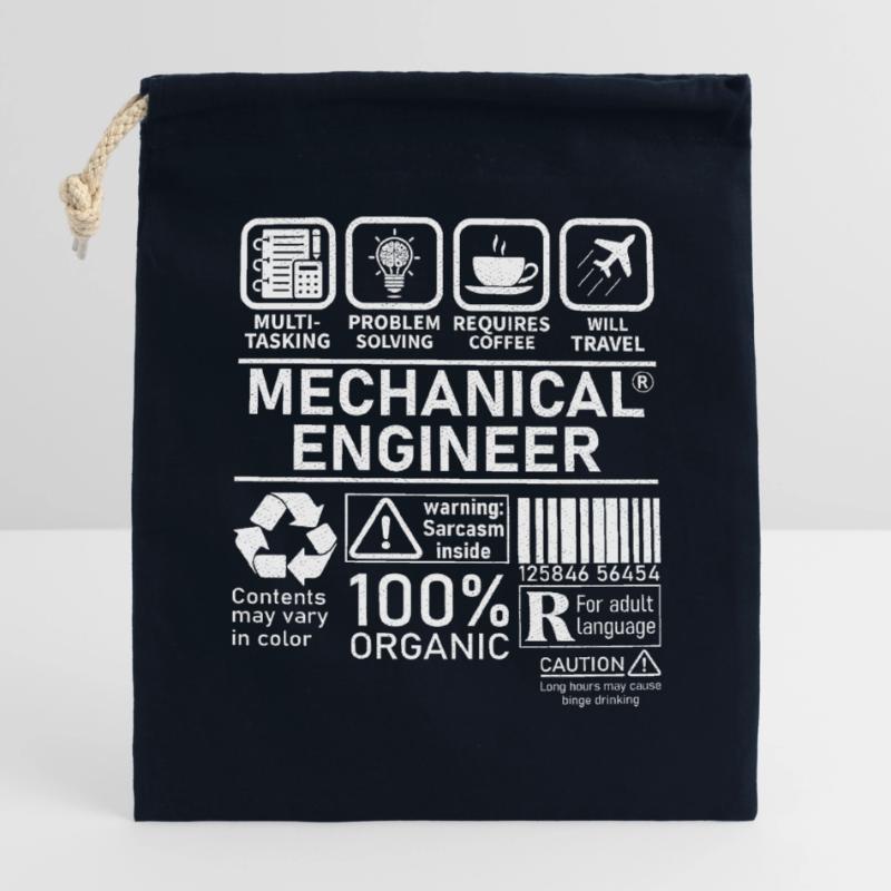 Mechanical Engineer multi tasking problem solving Verschließbarer Geschenkbeutel aus Baumwolle (14x20cm)