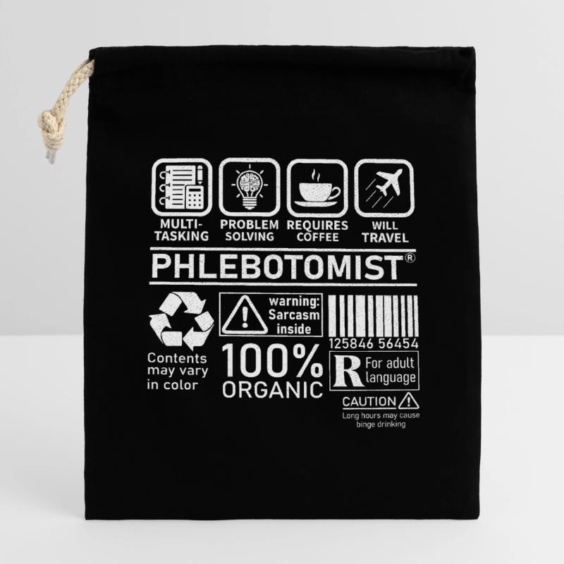 Phlebotomist multi tasking problem solving Verschließbarer Geschenkbeutel aus Baumwolle (14x20cm)
