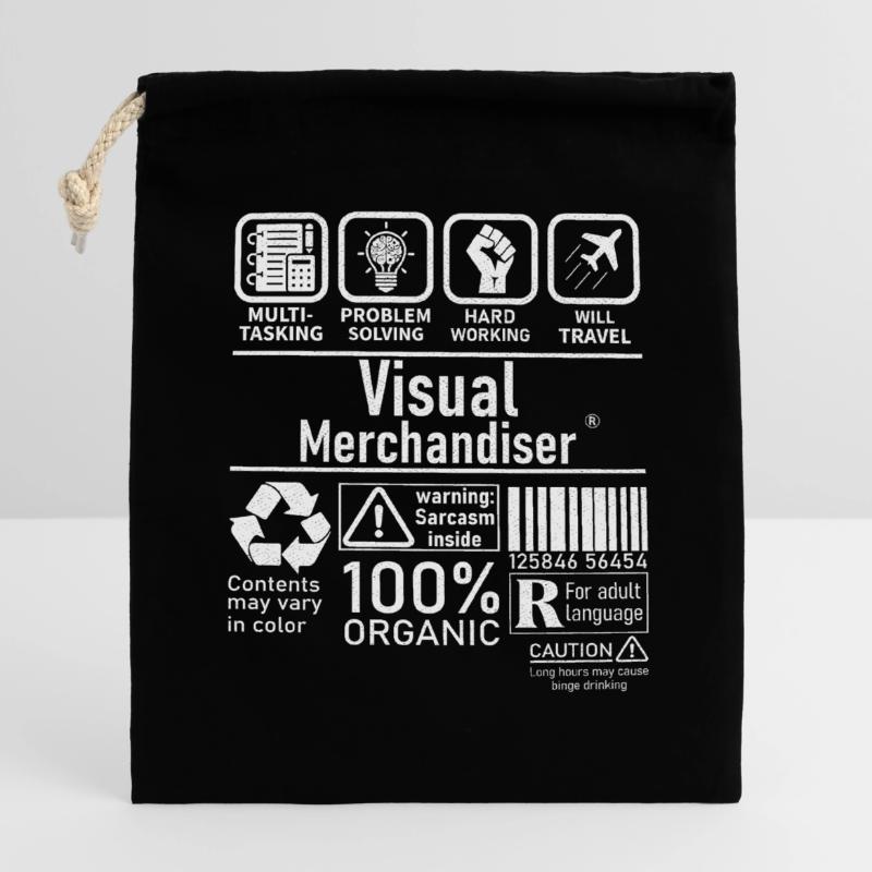 Visual Merchandiser multi tasking problem solving Verschließbarer Geschenkbeutel aus Baumwolle (14x20cm)