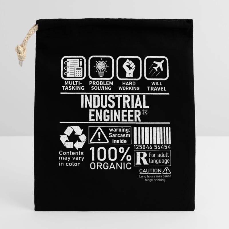 Industrial Engineer multi tasking problem solving Verschließbarer Geschenkbeutel aus Baumwolle (14x20cm)