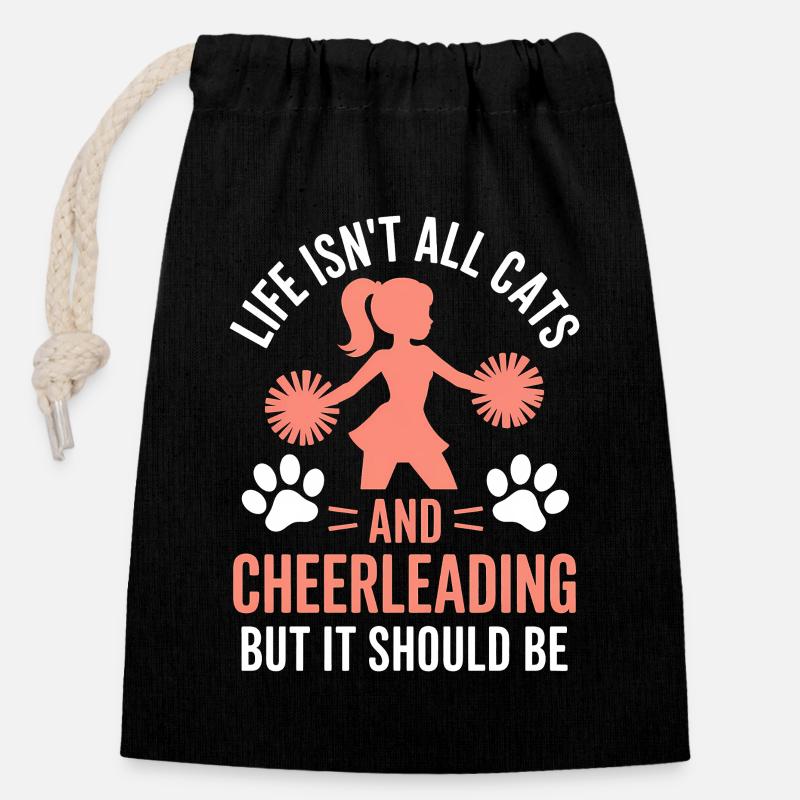 Cheerleading Spruch Lustiges Cheerleading Geschenk - Verschließbarer Geschenkbeutel aus Baumwolle (14x20cm) - Schwarz