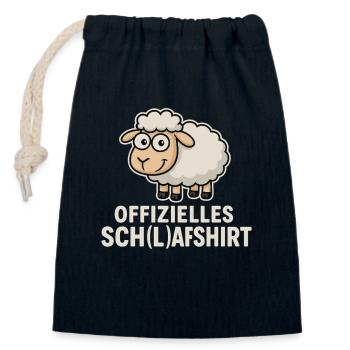 Chemise écharpe officielle - Sac cadeau en coton avec cordon (14 x 20 cm) - bleu marine - Devant