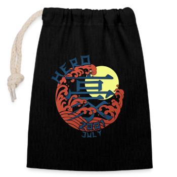 Héros du Japon depuis juillet 2001 Cadeau d’anniversaire - Sac cadeau en coton avec cordon (14 x 20 cm) - noir - Devant