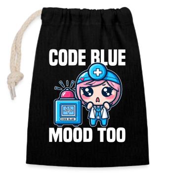 CODE BLUE, MOOD TOO - DOKTOR GESCHENK - Verschließbarer Geschenkbeutel aus Baumwolle (14x20cm) - Schwarz - Vorne