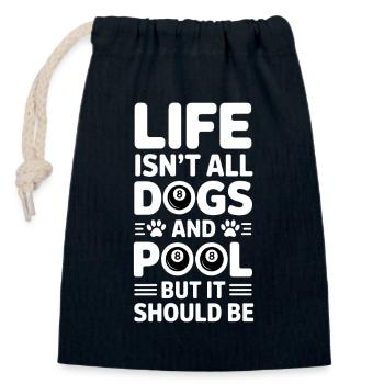 Pool Billiard Spruch Lustig Pool Billiard Geschenk - Verschließbarer Geschenkbeutel aus Baumwolle (14x20cm) - Navy - Vorne