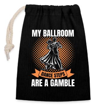 Drôle De Danse Partenaire Ballroom Design Hommes Femmes - Sac cadeau en coton avec cordon (14 x 20 cm) - noir - Devant