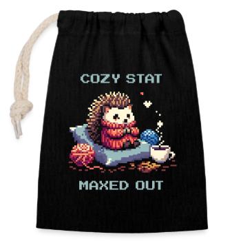 Comfort stat fully charged - Closable cotton gift bag (14x20cm) - black - Front