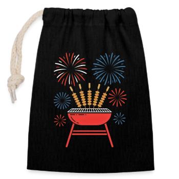  Pitmaster BBQ Skewers Independence Day 4th of - Verschließbarer Geschenkbeutel aus Baumwolle (14x20cm) - Schwarz - Vorne