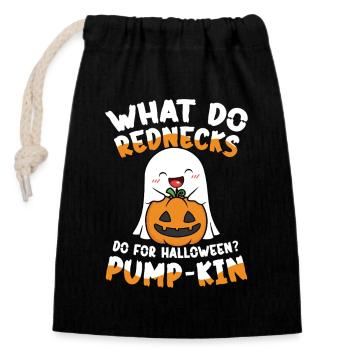  What Do Rednecks Do For Halloween Pump Kin - Verschließbarer Geschenkbeutel aus Baumwolle (14x20cm) - Schwarz - Vorne