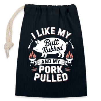 Grill Grilling Griller Funny Saying - Closable cotton gift bag (14x20cm) - navy - Front