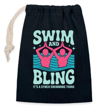 Synchronschwimmen Kunstschwimmen Wassersport - Verschließbarer Geschenkbeutel aus Baumwolle (14x20cm) - Navy - Vorne