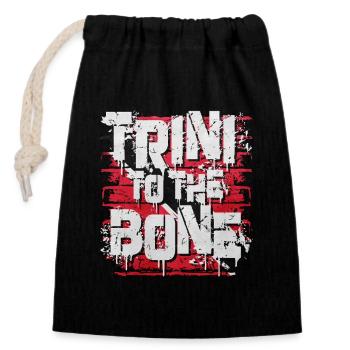 Tribe to the Bone GraffitiTrinidad and Tobago - Closable cotton gift bag (14x20cm) - black - Front