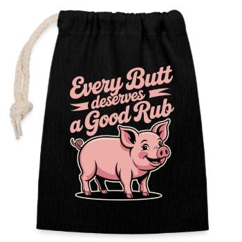 BBQ Griller Grilling Saying Funny - Closable cotton gift bag (14x20cm) - black - Front