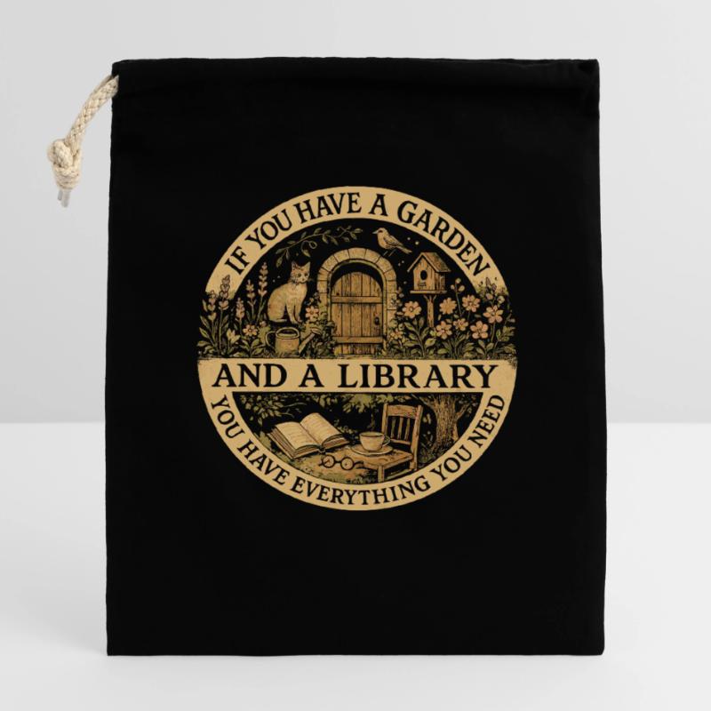 A SQL query goes into a bar, goes to two T Closable cotton gift bag (14x20cm)