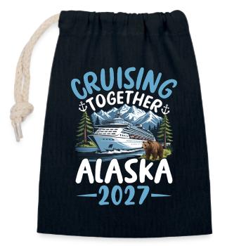 Alaska Cruise Ship Adventure 2023 - Closable cotton gift bag (14x20cm) - navy - Front