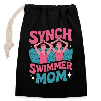 Synchronschwimmen Kunstschwimmen Wassersport - Verschließbarer Geschenkbeutel aus Baumwolle (14x20cm) - Schwarz - Vorne