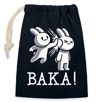Get Out Unnecessary Social Contact Baka Anime - Closable cotton gift bag (14x20cm) - navy - Front