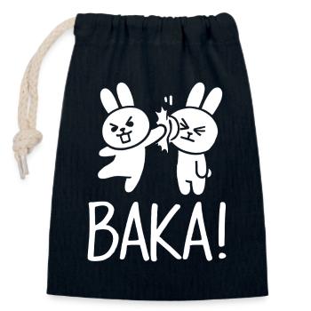 Get Out Unnecessary Social Contact Baka Anime - Closable cotton gift bag (14x20cm) - navy - Front