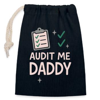 Blagues d’un étudiant en comptabilité cpa en formation excel - Sac cadeau en coton avec cordon (14 x 20 cm) - bleu marine - Devant
