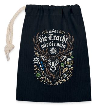 May the traditional costume be with you - Marquee & Fun - Closable cotton gift bag (14x20cm) - navy - Front