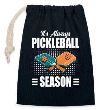 Pickleball Sport Paddleball Sportsman Gift - Sac cadeau en coton avec cordon (14 x 20 cm) - bleu marine - Devant