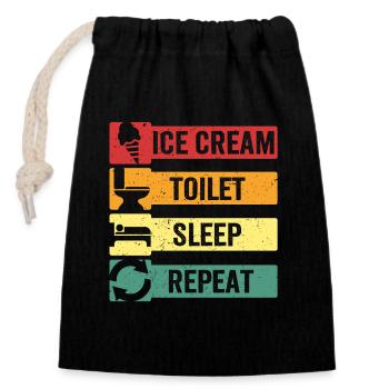 Laktoseintolerant Toilet Sleep - Verschließbarer Geschenkbeutel aus Baumwolle (14x20cm) - Schwarz - Vorne