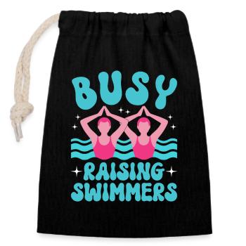 Synchronschwimmen Kunstschwimmen Wassersport - Verschließbarer Geschenkbeutel aus Baumwolle (14x20cm) - Schwarz - Vorne