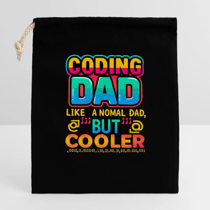 Coding Dad Cooler, Programmer  Closable cotton gift bag (14x20cm)