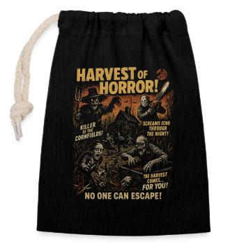 Récolte La Ferme d’Horreur Affiche de film Halloween - Sac cadeau en coton avec cordon (14 x 20 cm) - noir - Devant