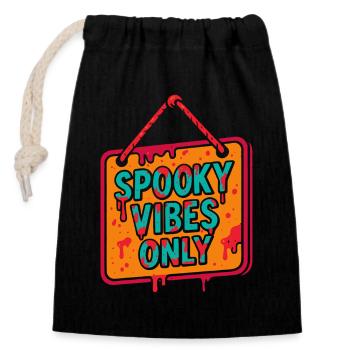 Spooky Vibes Only Halloween Costume Party - Closable cotton gift bag (14x20cm) - black - Front