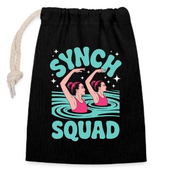 Synchronschwimmen Kunstschwimmen Wassersport - Verschließbarer Geschenkbeutel aus Baumwolle (14x20cm) - Schwarz - Vorne
