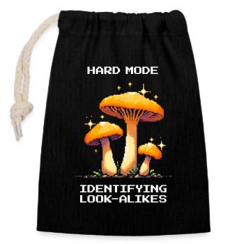 Hard Mode: Determining Doppelgangers | Fungi - Closable cotton gift bag (14x20cm) - black - Front