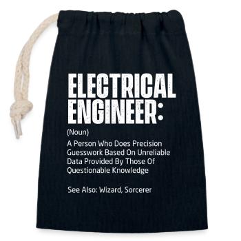 Elektroingenieur Definition Lustiges MINT-Geschenk - Verschließbarer Geschenkbeutel aus Baumwolle (14x20cm) - Navy - Vorne