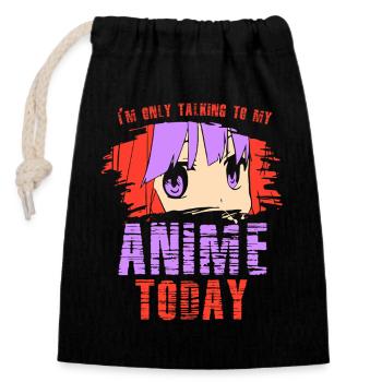 Anime Manga Otaku Kawaii Japan Cosplay Comic - Closable cotton gift bag (14x20cm) - black - Front