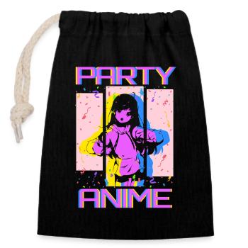 Party Celebration Anime Manga Otaku Kawaii Japan Cosplay - Closable cotton gift bag (14x20cm) - black - Front