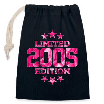 LIMITED EDITION 2005 21ST BIRTHDAY - Closable cotton gift bag (14x20cm) - navy - Front