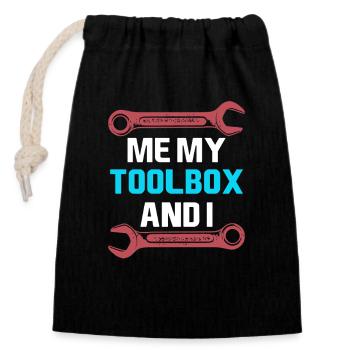 Mechanical Engineering Mechanical Engineer - Closable cotton gift bag (14x20cm) - black - Front