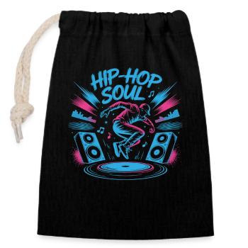 Streetdance Beat – Urban DJ Musik Design - Verschließbarer Geschenkbeutel aus Baumwolle (14x20cm) - Schwarz - Vorne