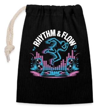 Streetdance Beat – Urban DJ Musik Design - Verschließbarer Geschenkbeutel aus Baumwolle (14x20cm) - Schwarz - Vorne