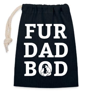 Fur Dad Bod - Verschließbarer Geschenkbeutel aus Baumwolle (14x20cm) - Navy - Vorne