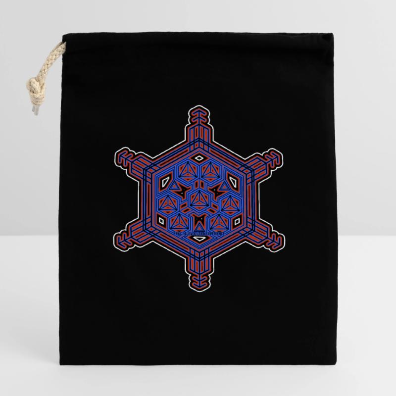 Fractal Evolution Experience Star Hexagon Pattern Closable cotton gift bag (14x20cm)