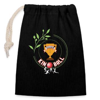 Kinball Winner Tournament Championship - Closable cotton gift bag (14x20cm) - black - Front