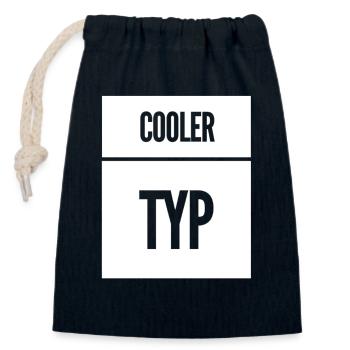 Cool Guy Funny Saying - Closable cotton gift bag (14x20cm) - navy - Front