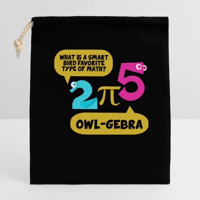 Math Math Math Professeur de mathématiques Mathématicien Sac cadeau en coton avec cordon (14 x 20 cm)