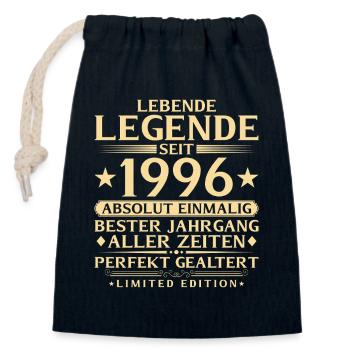 1996 Année Légende 30ème Anniversaire Cadeau - Sac cadeau en coton avec cordon (14 x 20 cm) - bleu marine - Devant