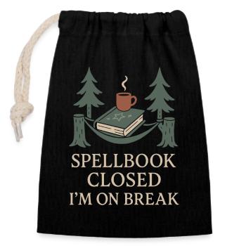 Booktok Fantasy Bookish Humor Gift for - Closable cotton gift bag (14x20cm) - black - Front